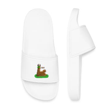 lama - Claquettes enfant - blanc - Devant