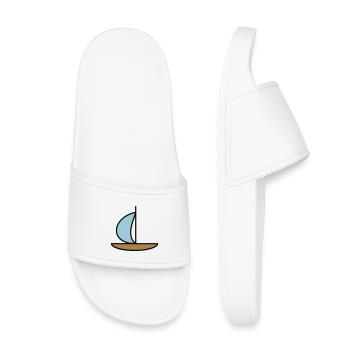 Segelboot - Kinder Badelatschen - Weiß - Vorne
