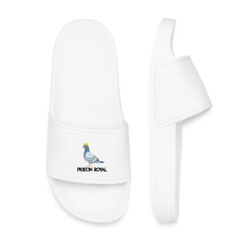 Pigeon royal (typo noire) - Claquettes enfant - blanc - Devant