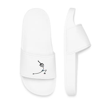 Exercice de yoga salutation au soleil - Claquettes enfant - blanc - Devant
