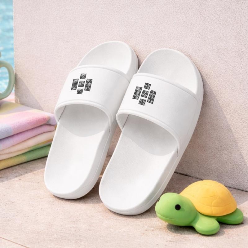Geometric Pattern Greece Kids’ Pool Sliders