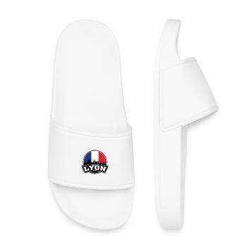 Lyon France Skyline Travel Souvenir French Flag - Kids’ Pool Sliders - white - Front