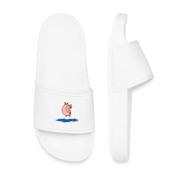 Urlaub Meer Strand Strand Sommer Sonne Ferien - Kinder Badelatschen - Weiß - Vorne