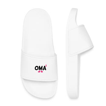 Oma hoch Zwei - Kinder Badelatschen - Weiß - Vorne