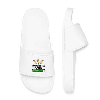 Vegetarian vegan statement - Kids’ Pool Sliders - white - Front
