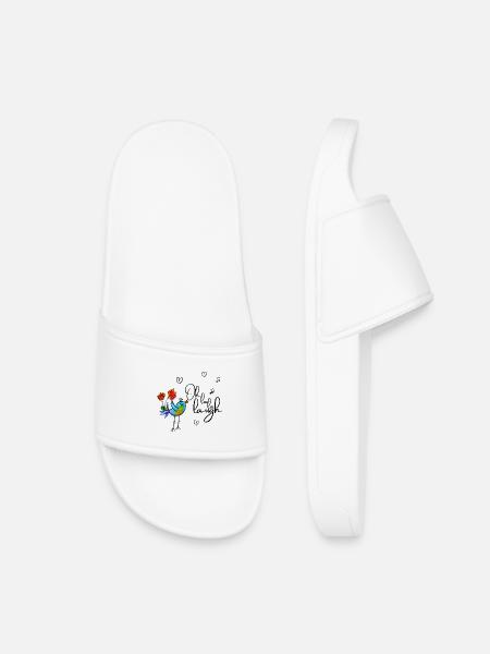 Oh la la laugh - Kids’ Pool Sliders - white