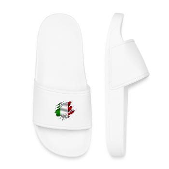 Italien - Italien - Zerrissenes Design - Kinder Badelatschen - Weiß - Vorne