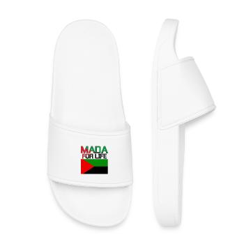 MADA FOR LIFE - Claquettes enfant - blanc - Devant