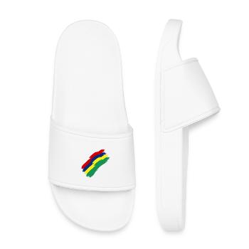Mauritius Fahne Farben - Kinder Badelatschen - Weiß - Vorne