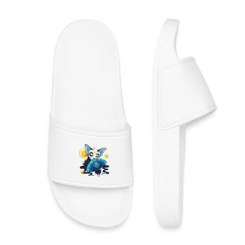 Blue Ink Spirits - Chat fantôme Dia De Los Muertos - Claquettes enfant - blanc - Devant
