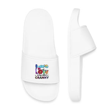 Old Woman Grandmother Grandma Statement Pensioner - Kids’ Pool Sliders - white - Front