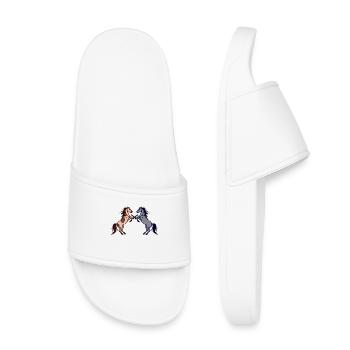Chevaux islandais Cheval Amour Cheval Fan Chevaux - Claquettes enfant - blanc - Devant