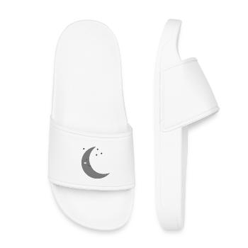 Mond Kawaii - Kinder Badelatschen - Weiß - Vorne