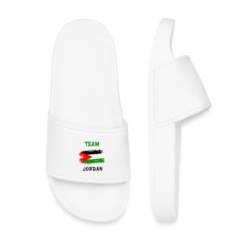 Jordan team flag design - Kids’ Pool Sliders - white - Front