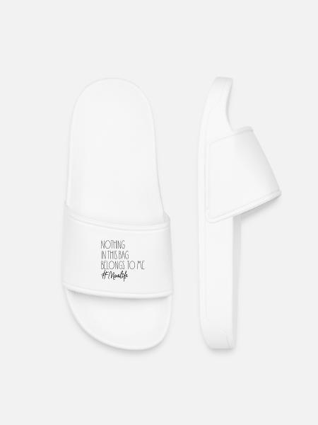 Rien dans ce sac ne m’appartient - Claquettes enfant - blanc