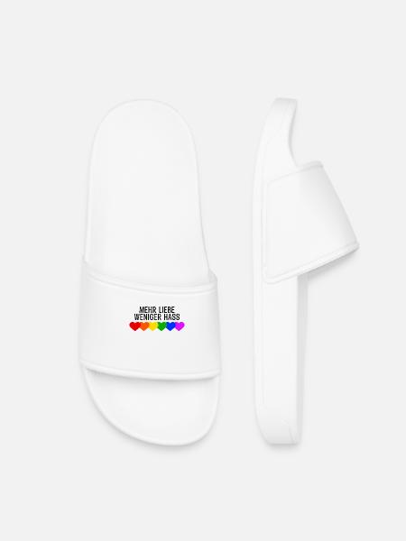 Regenbogen Herz Lgbt Bisexuell Statement - Kinder Badelatschen - Weiß