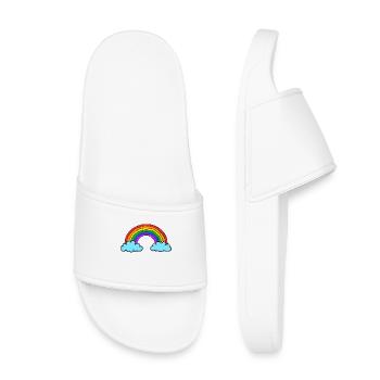 Homo Lgbt Regenbogen Gleichberechtigung Bisexuell - Kinder Badelatschen - Weiß - Vorne