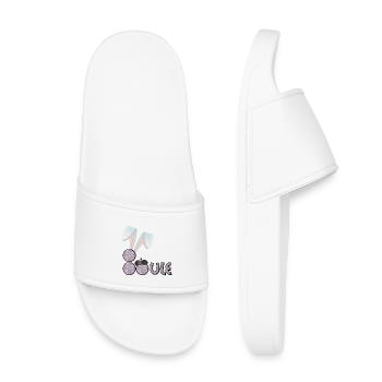 Joyeuses Pâques - BOULE - Pétanque - Claquettes enfant - blanc - Devant