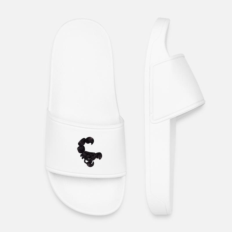 Scorpion Scorpio Zodiac Sign - Kids’ Pool Sliders - white