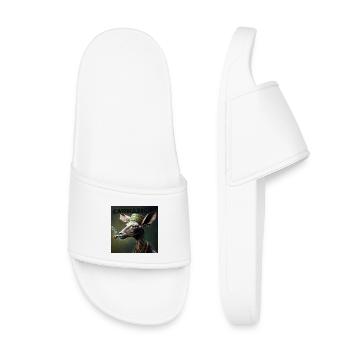 Cannabiche 04 with typography - Kids’ Pool Sliders - white - Front