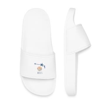 The constellation of Aries - Kids’ Pool Sliders - white - Front