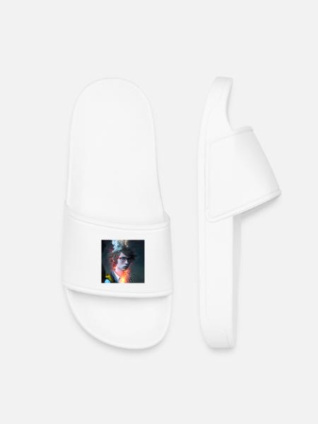 Portrait elektrik 08 - Claquettes enfant - blanc