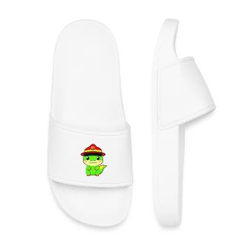 Service d’incendie de Dinosaur - Claquettes enfant - blanc - Devant