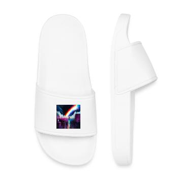 Rainbow City Art Futuriste - Claquettes enfant - blanc - Devant