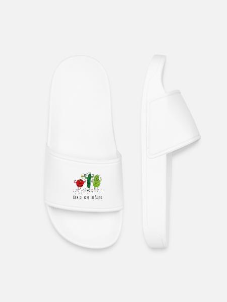 Denglish : Maintenant, nous avons la salade - légumes, légumes - Claquettes enfant - blanc