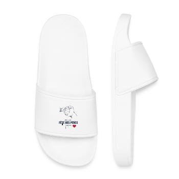 Joyeuse fête des pères papa. Bonne fête papa ! - Claquettes enfant - blanc - Devant