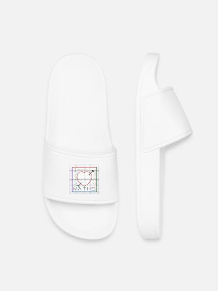 I Love Maths (white background) - Kids’ Pool Sliders - white