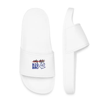 Only Child Big Brother Statement Brother's Heart - Kids’ Pool Sliders - white - Front