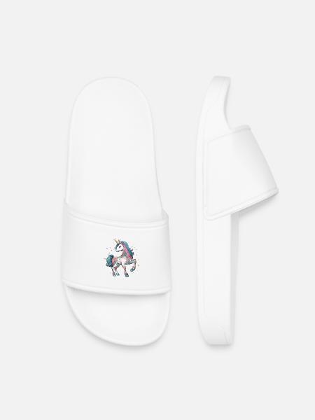 Unicorn - Kids’ Pool Sliders - white
