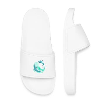 Vague de baleine - Claquettes enfant - blanc - Devant