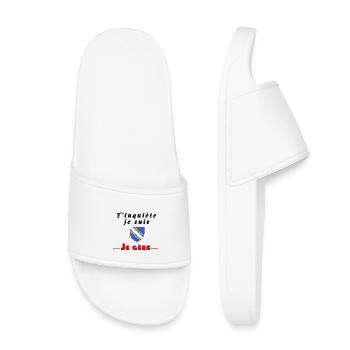 T'inquiète je suis champenois - Claquettes enfant - blanc - Devant