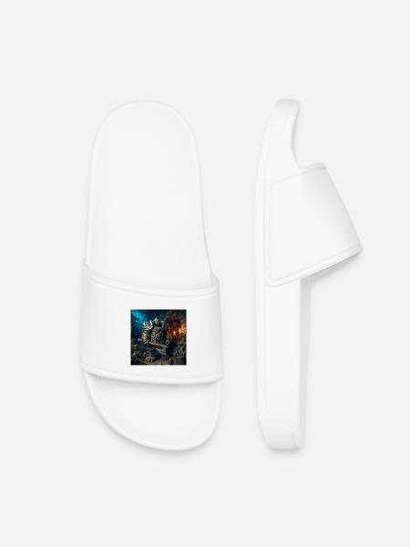 Orc Design 2 - Kinder Badelatschen - Weiß