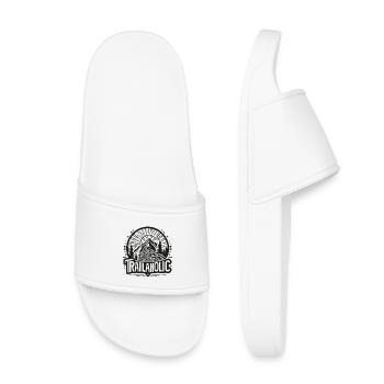 trailaholic trail running mountains trail running sports - Kids’ Pool Sliders - white - Front