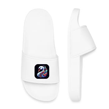 Swan Animal Bird Colorful Comic - Kids’ Pool Sliders - white - Front