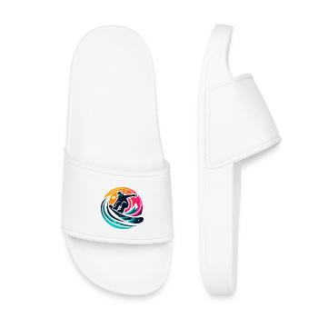 Snowboard - A snowboarder's passion - Kids’ Pool Sliders - white - Front