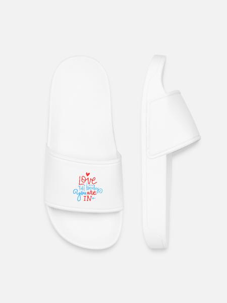 Love the body you are in - Kids’ Pool Sliders - white