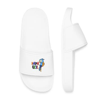 Jungle, Zoo, Dicton, Animaux De Zoo, Afrique, Perroquet - Claquettes enfant - blanc - Devant