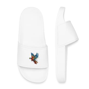 Perroquet, Animal, Oiseau, Animal De Compagnie, Tropical, Afrique, Zoo - Claquettes enfant - blanc - Devant