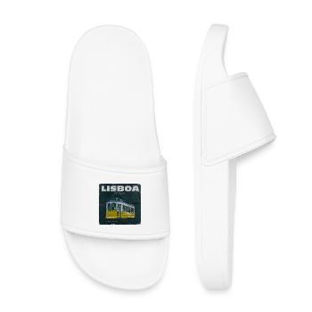 Lisbon Yellow Tram Retro - Kids’ Pool Sliders - white - Front
