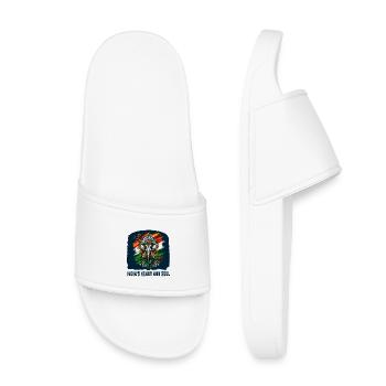 India elephant with national flag - Kids’ Pool Sliders - white - Front