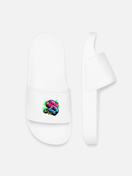 Street Art Graffiti Art Drawing Illustration - Kids’ Pool Sliders - white