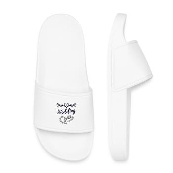 Alliances Love – Design de mariage minimaliste - Claquettes enfant - blanc - Devant