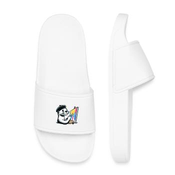 Loutre artistique - Joie du peintre - Claquettes enfant - blanc - Devant