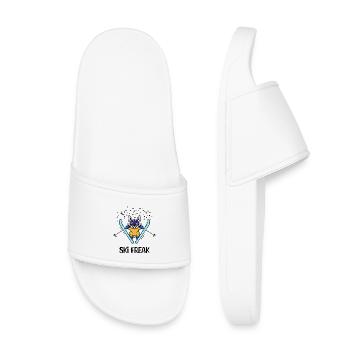 Ice Skating Skiing Ski Holiday Winter Sports Saying - Kids’ Pool Sliders - white - Front