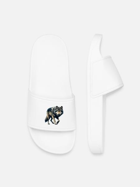 Wolf - Kids’ Pool Sliders - white