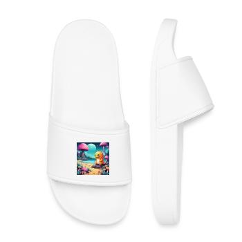 Petit monstre sur la plage de conte de fées - Claquettes enfant - blanc - Devant